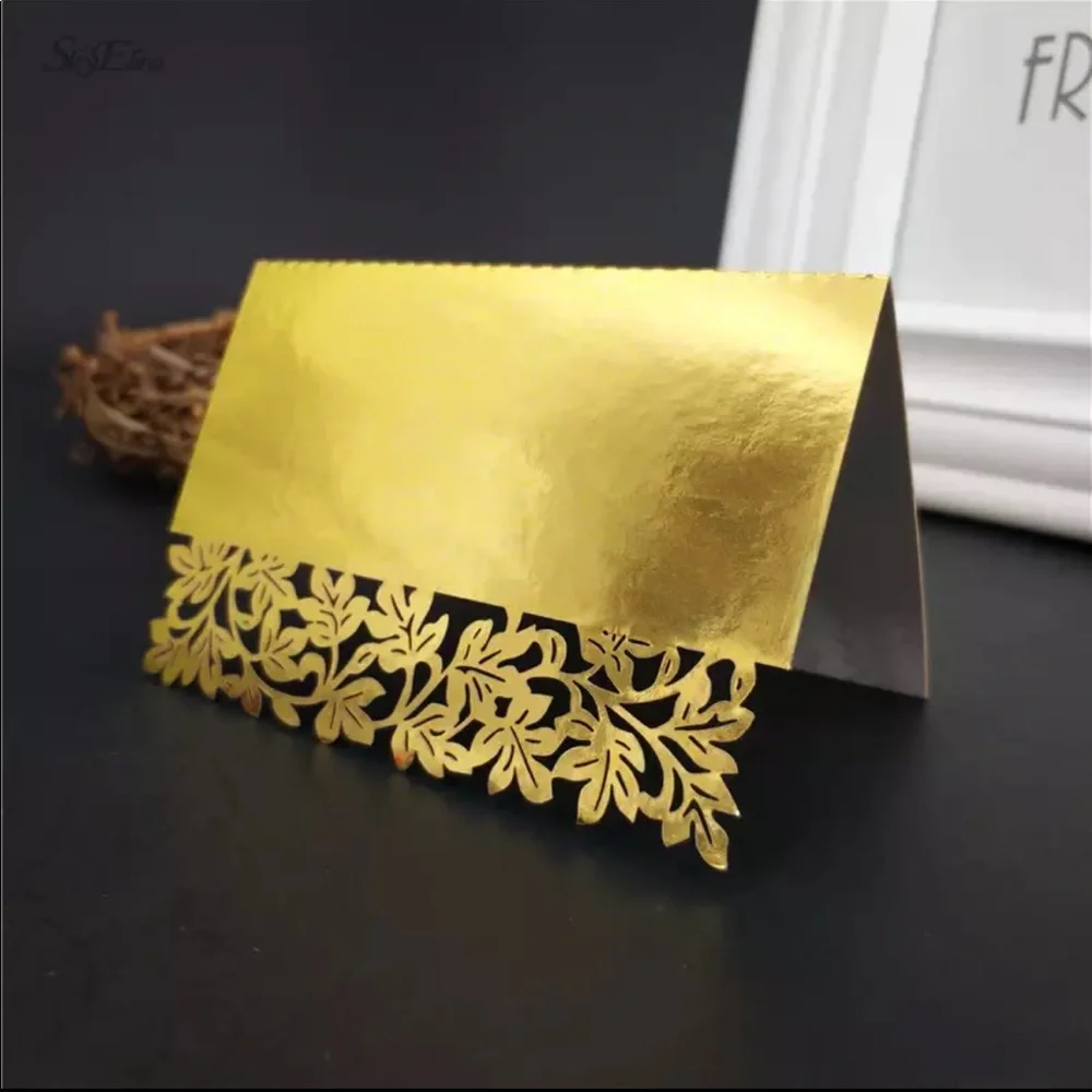 Laser Cut Lace Pattern Table Name Card Party Wedding Decor Party Table Seat Card